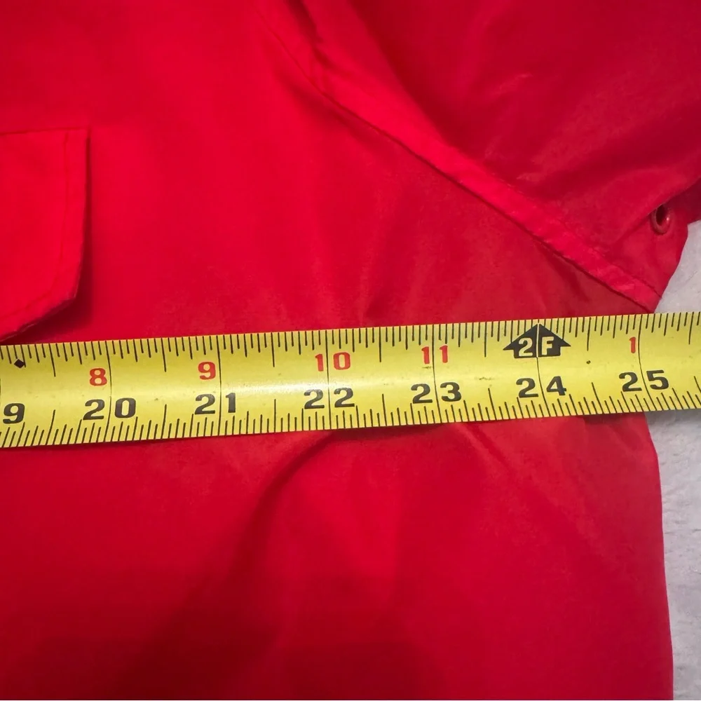 Eddie Bauer Red‎ Pullover Windbreaker Jacket Vintage Nylon Anorak XL